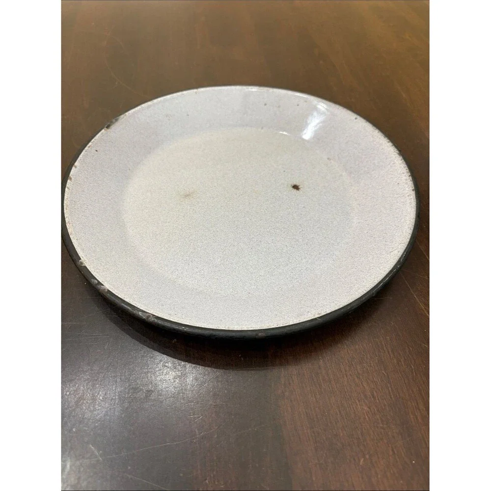 Speckled Gray enamelware Pie Plate Tin